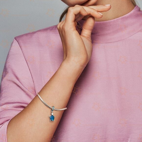 Pandora Murano Glass Sea Turtle Dangle Charm - Picture 5 of 6